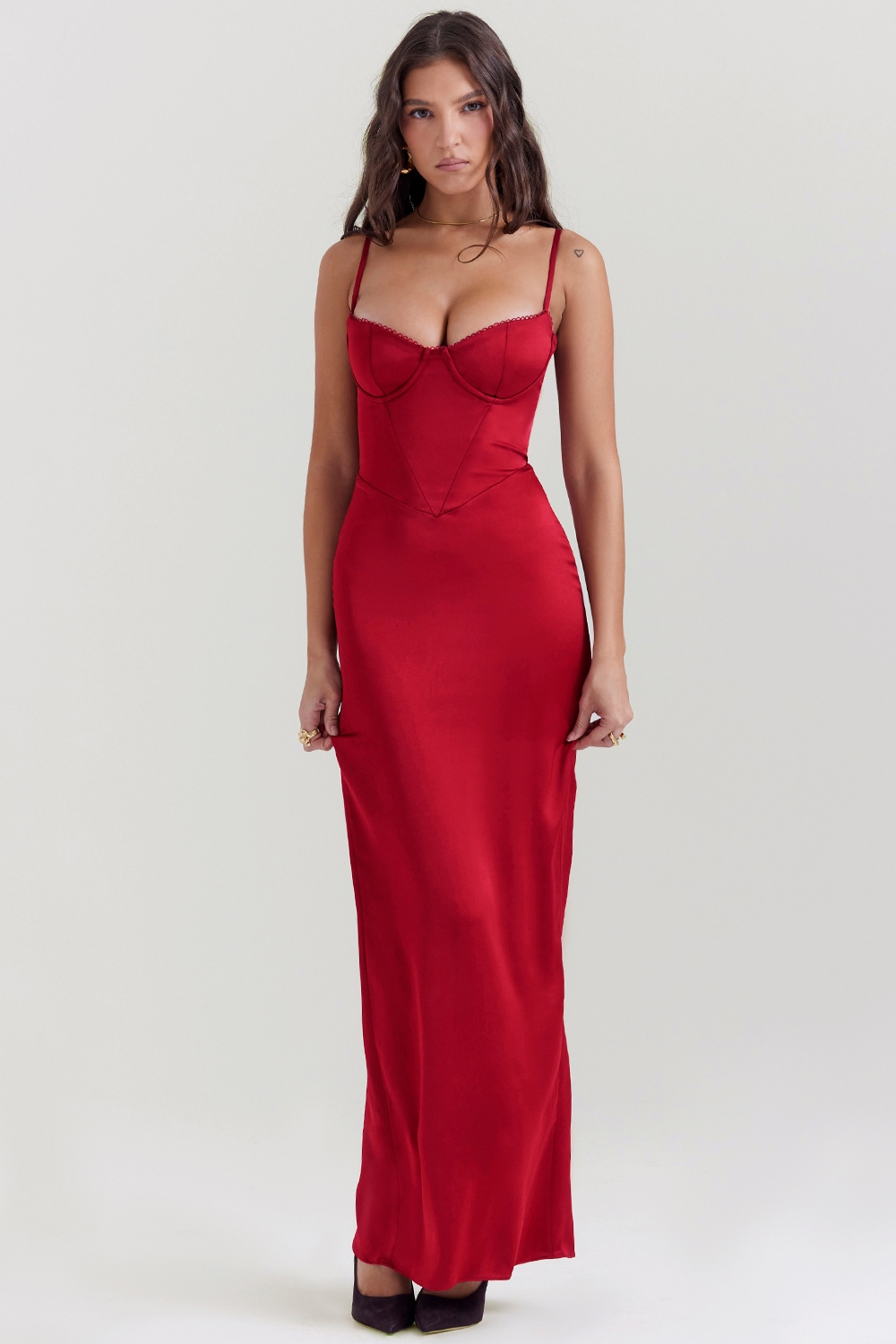 Stefania, Ruby Corset Maxi Dress