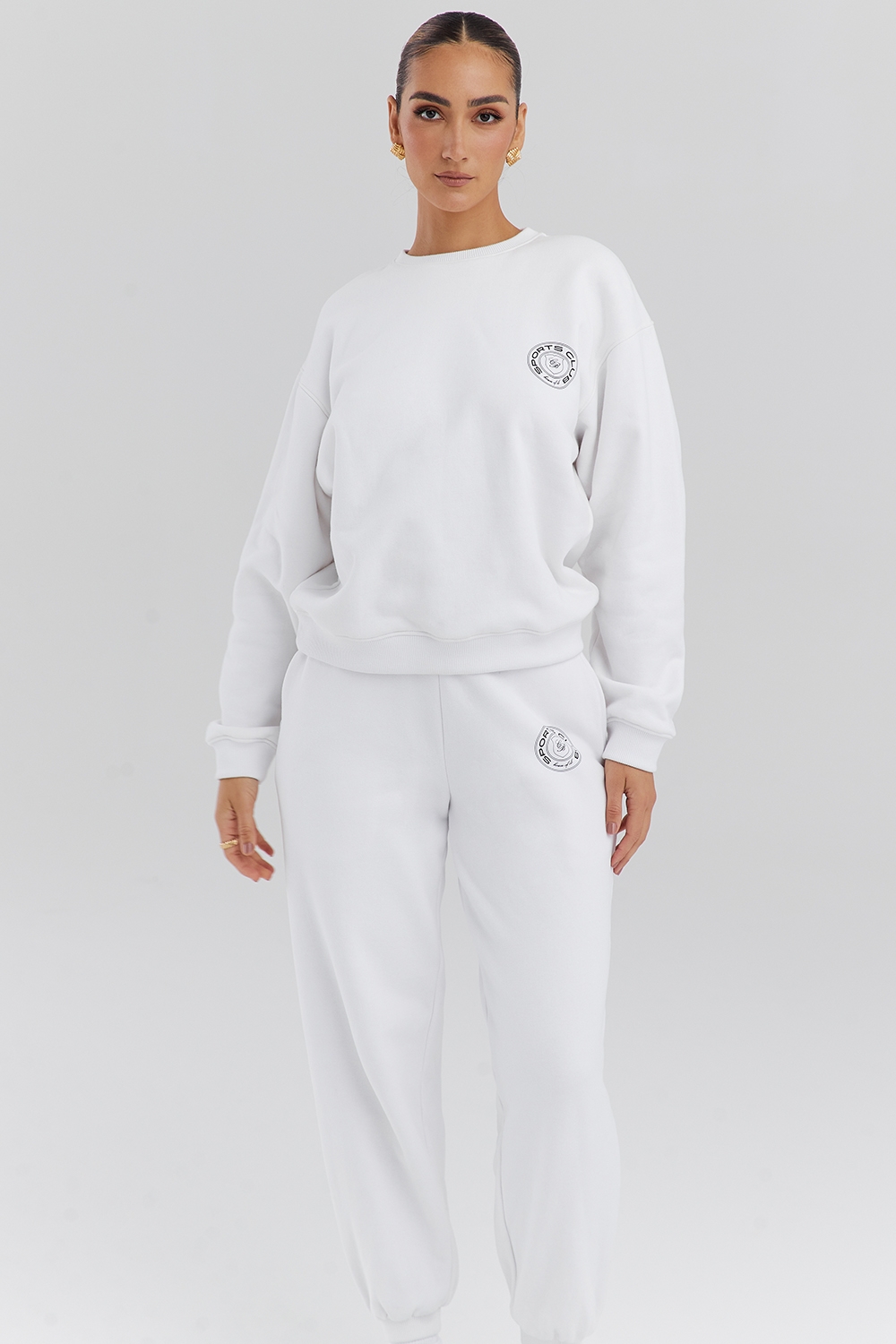 Haze, White Crew Neck Sweatshirt - SALE