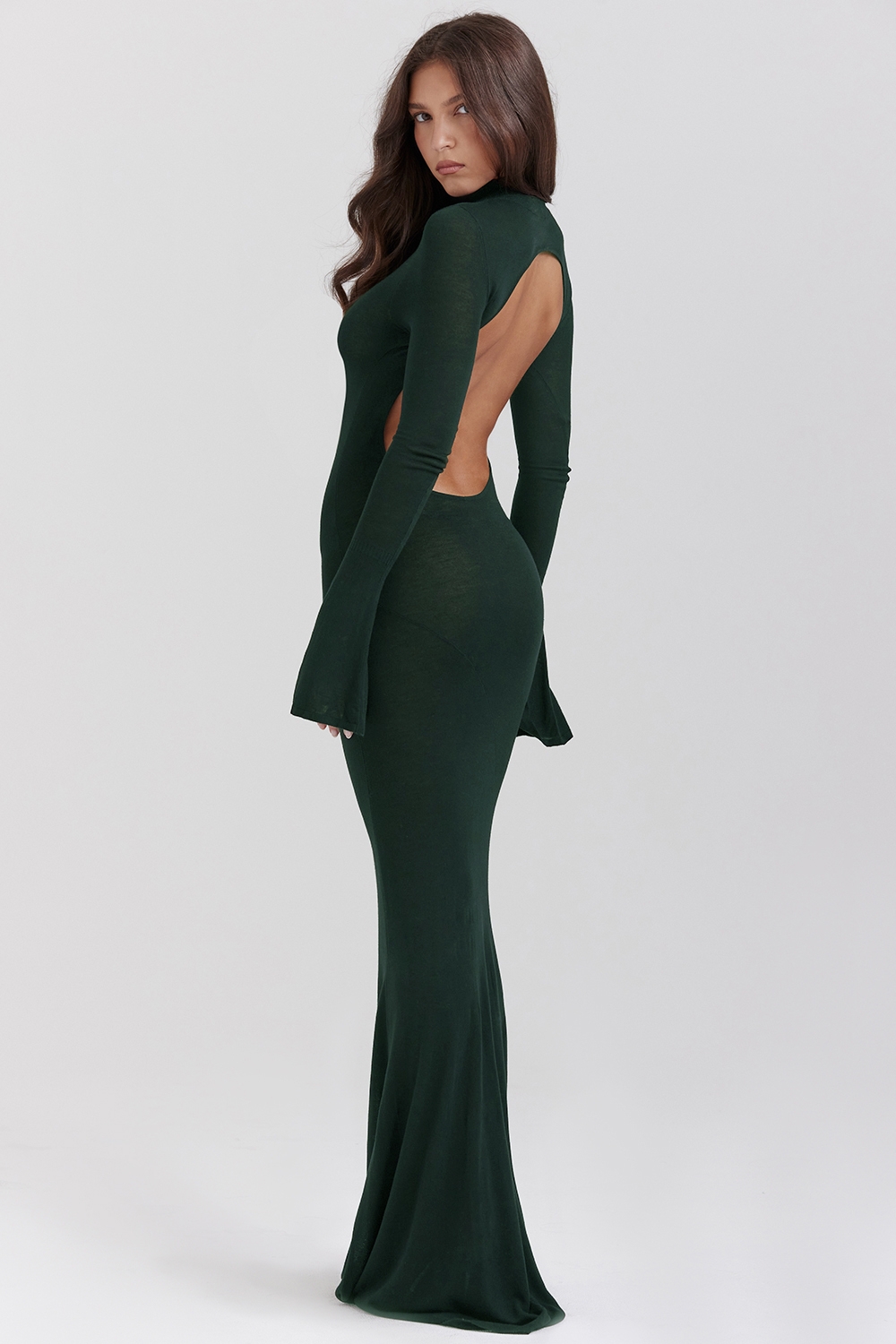 Sancha, Forest Green Knit Maxi Dress