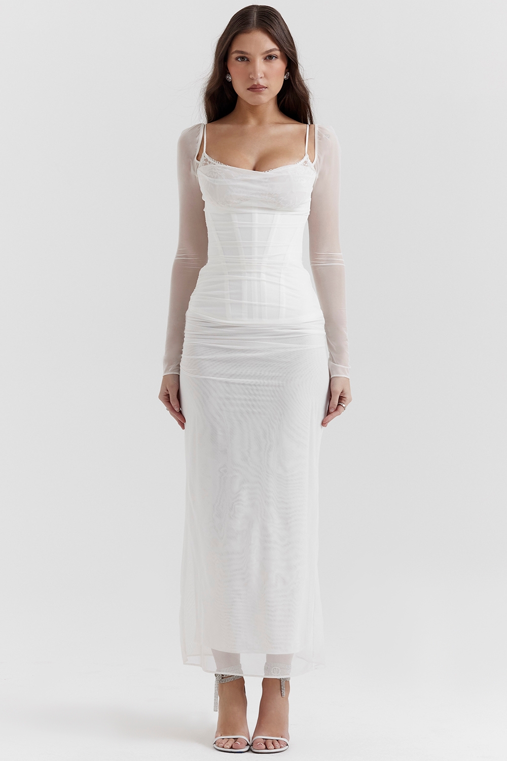 Katarina, White Maxi Dress