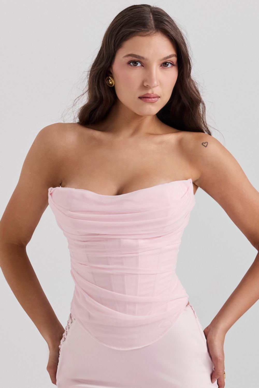 Georgie, Ballerina Pink Strapless Corset