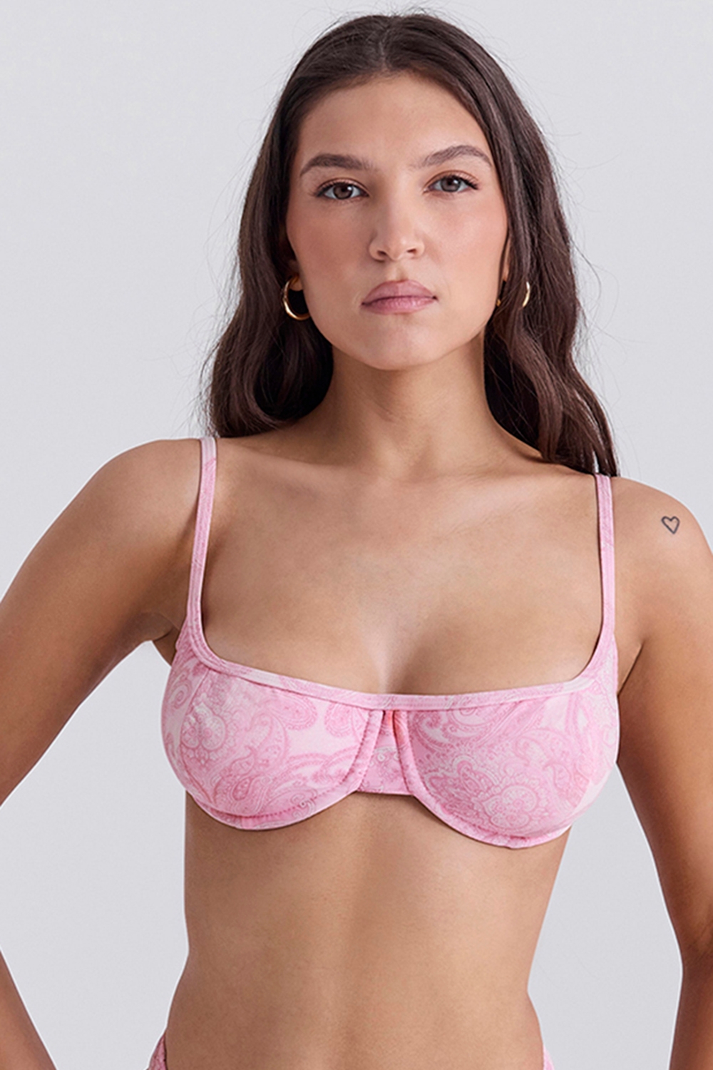 Antibes, Pink Paisley Underwired Bikini Top