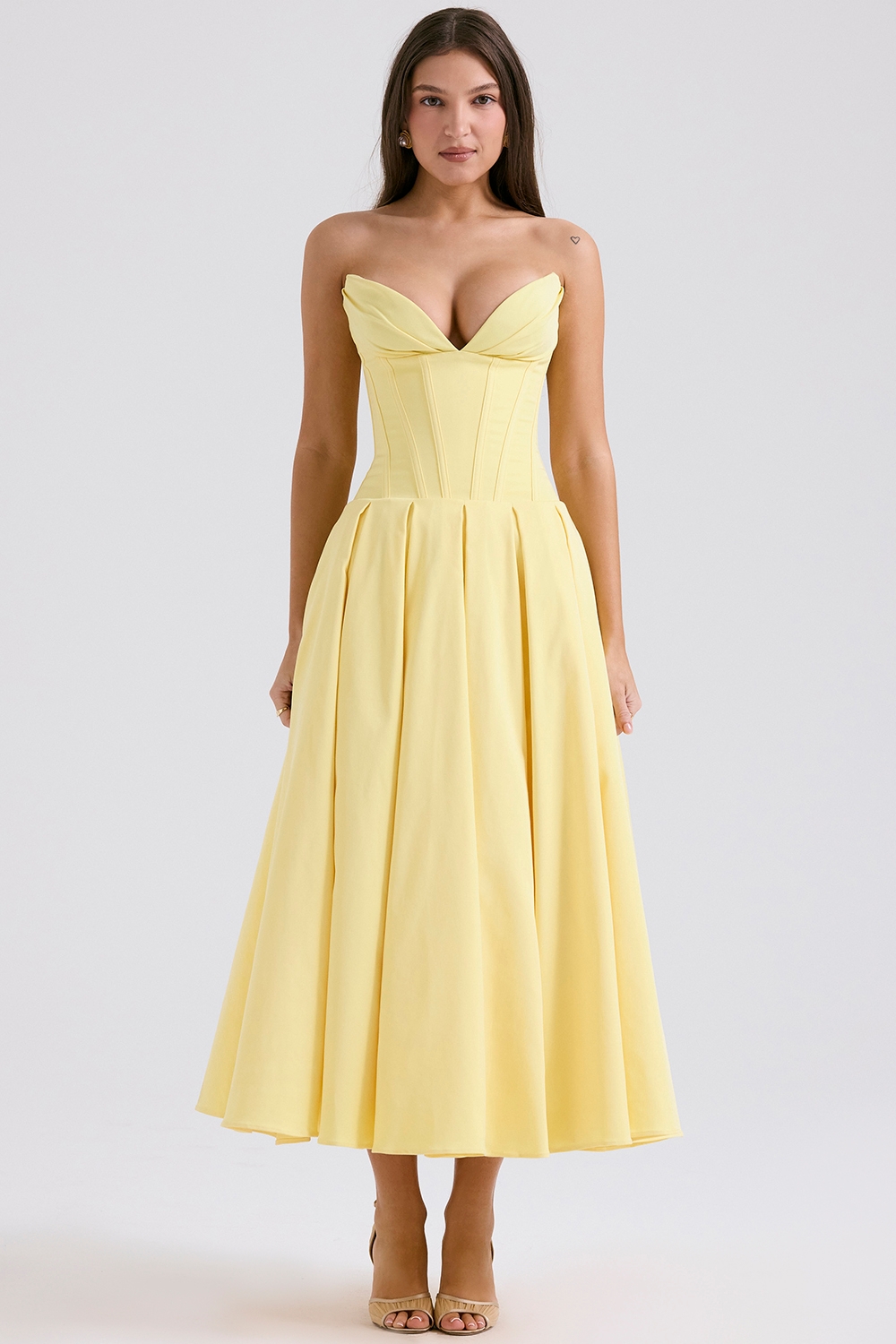 Lady, Sunshine Strapless Tulle Midi Dress