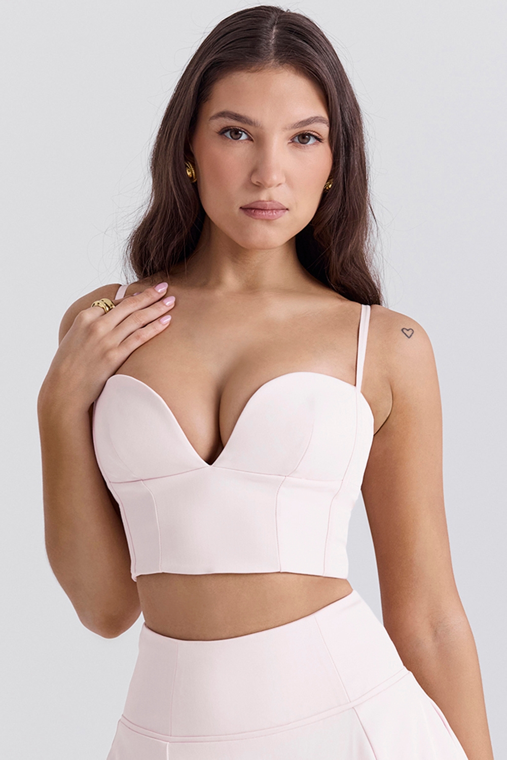 Pabla, Ballerina Pink Cropped Bralette Top