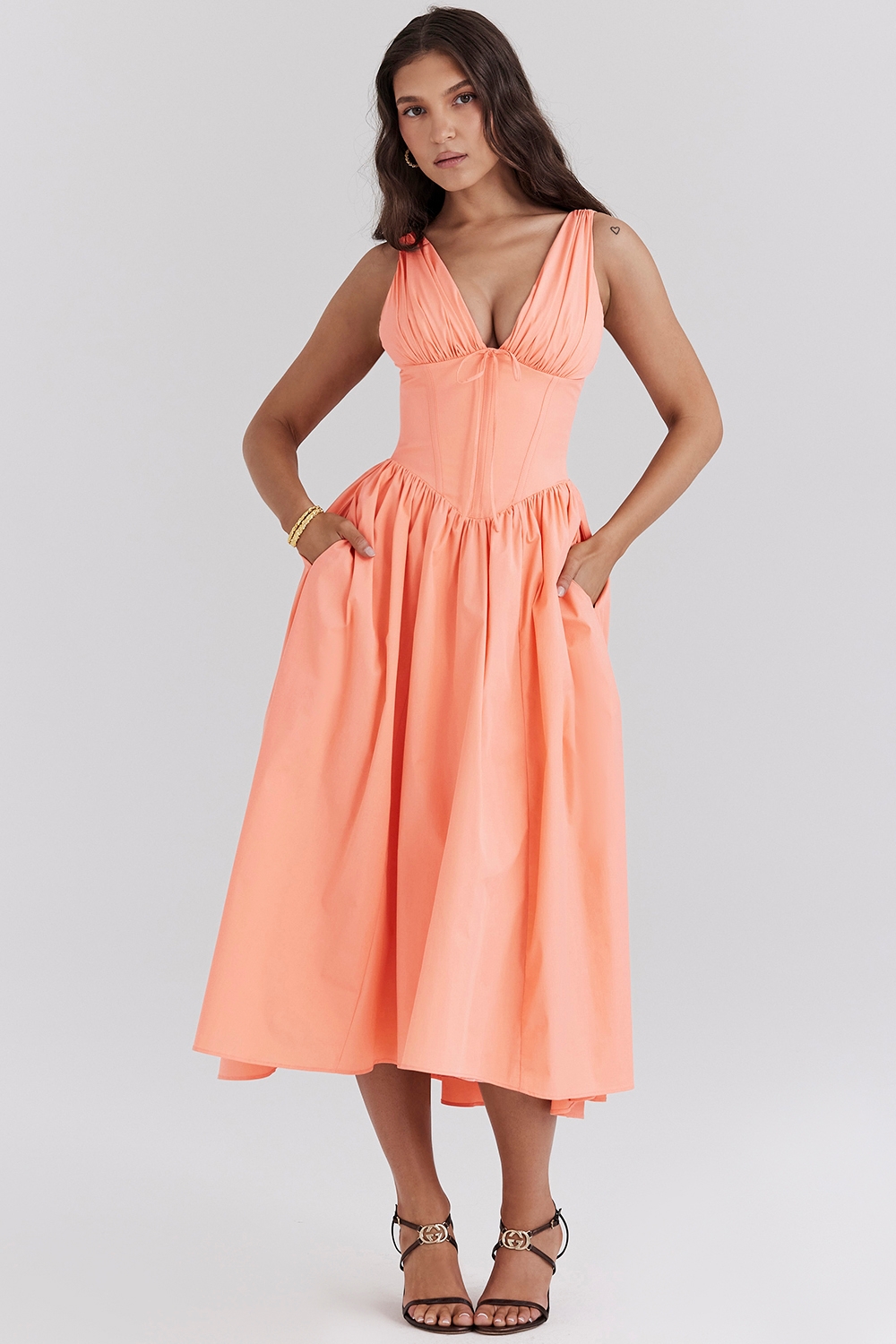 Emmelina, Sorbet Cotton Corset Sundress