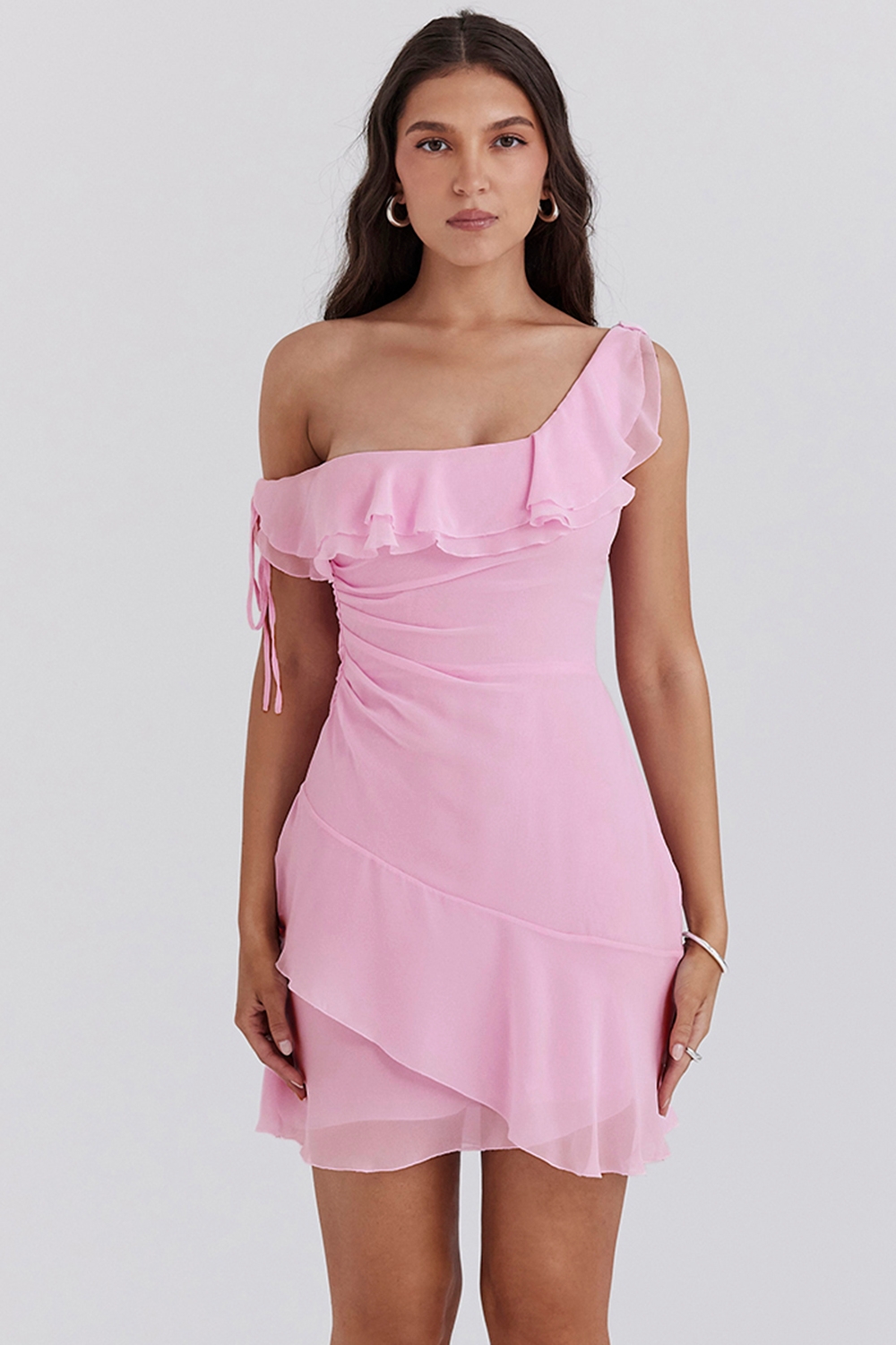 Kalena, Cotton Candy Off Shoulder Mini Dress