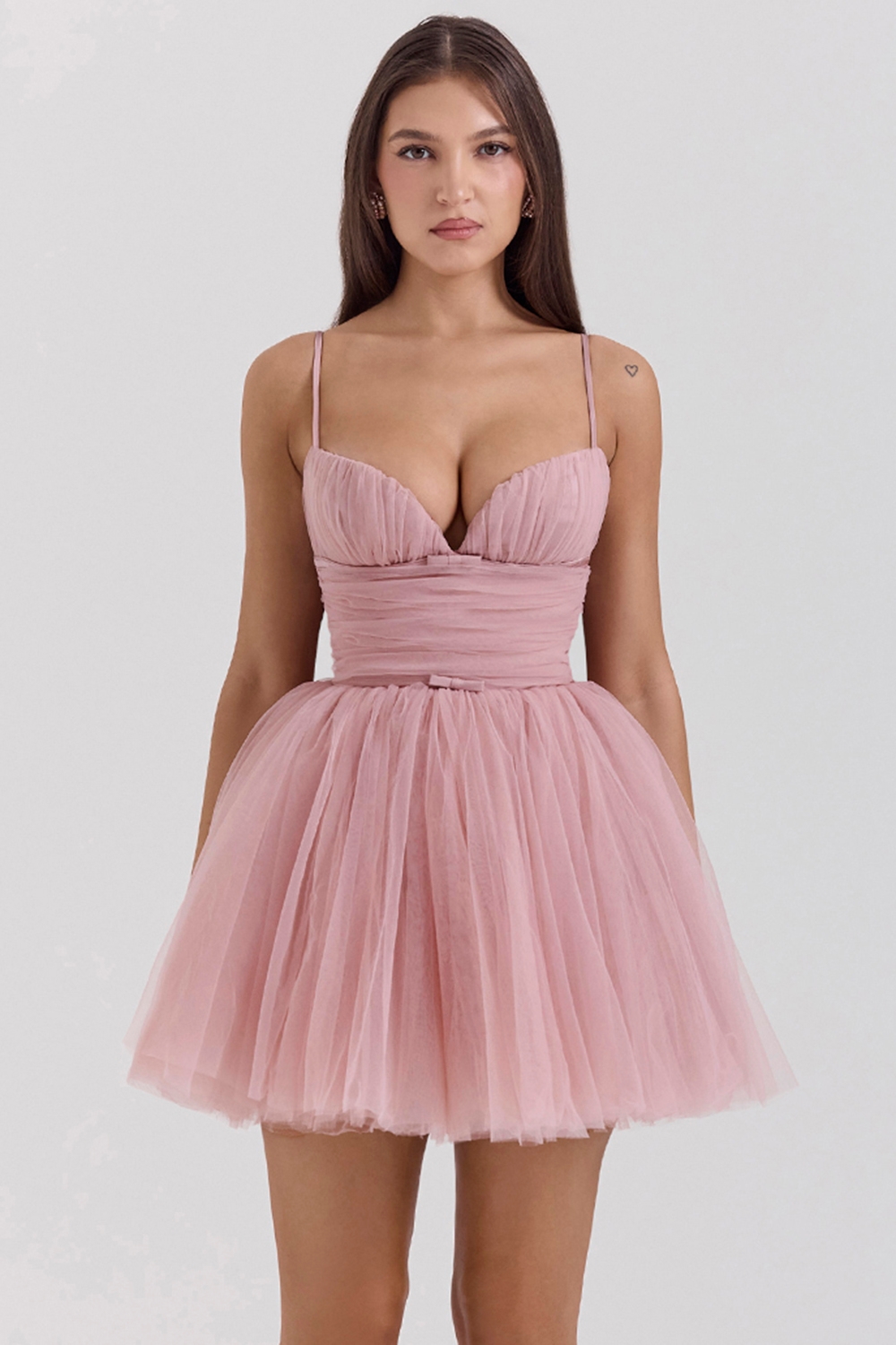 Princess, French Rose Tulle Mini Dress