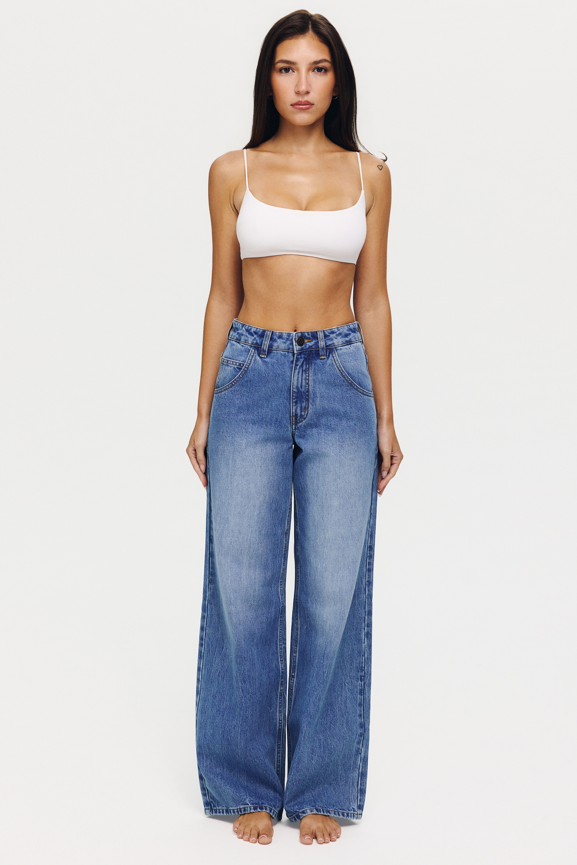 The Boyfriend Light Wash Low-Rise Baggy Jeans