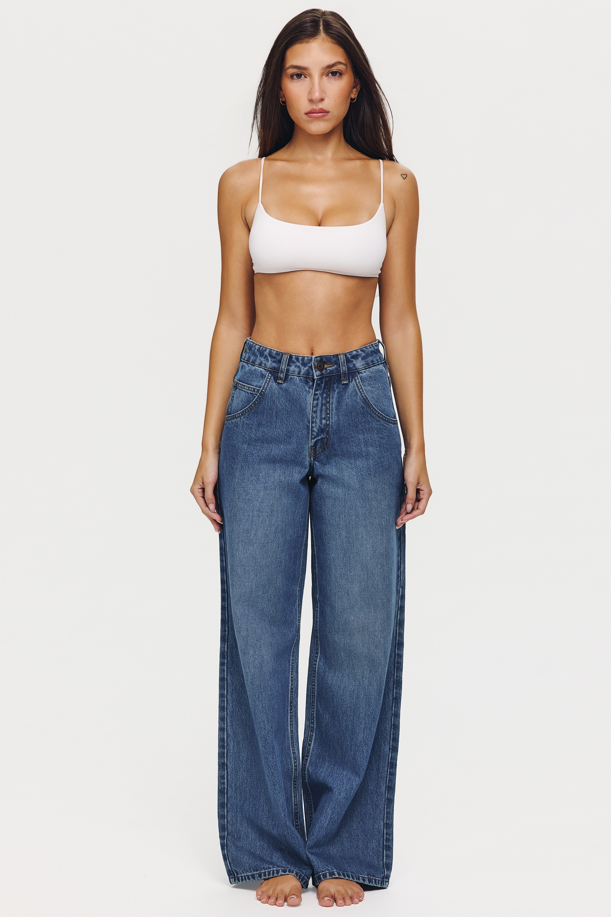 The Boyfriend Light Wash Low-Rise Baggy Jeans