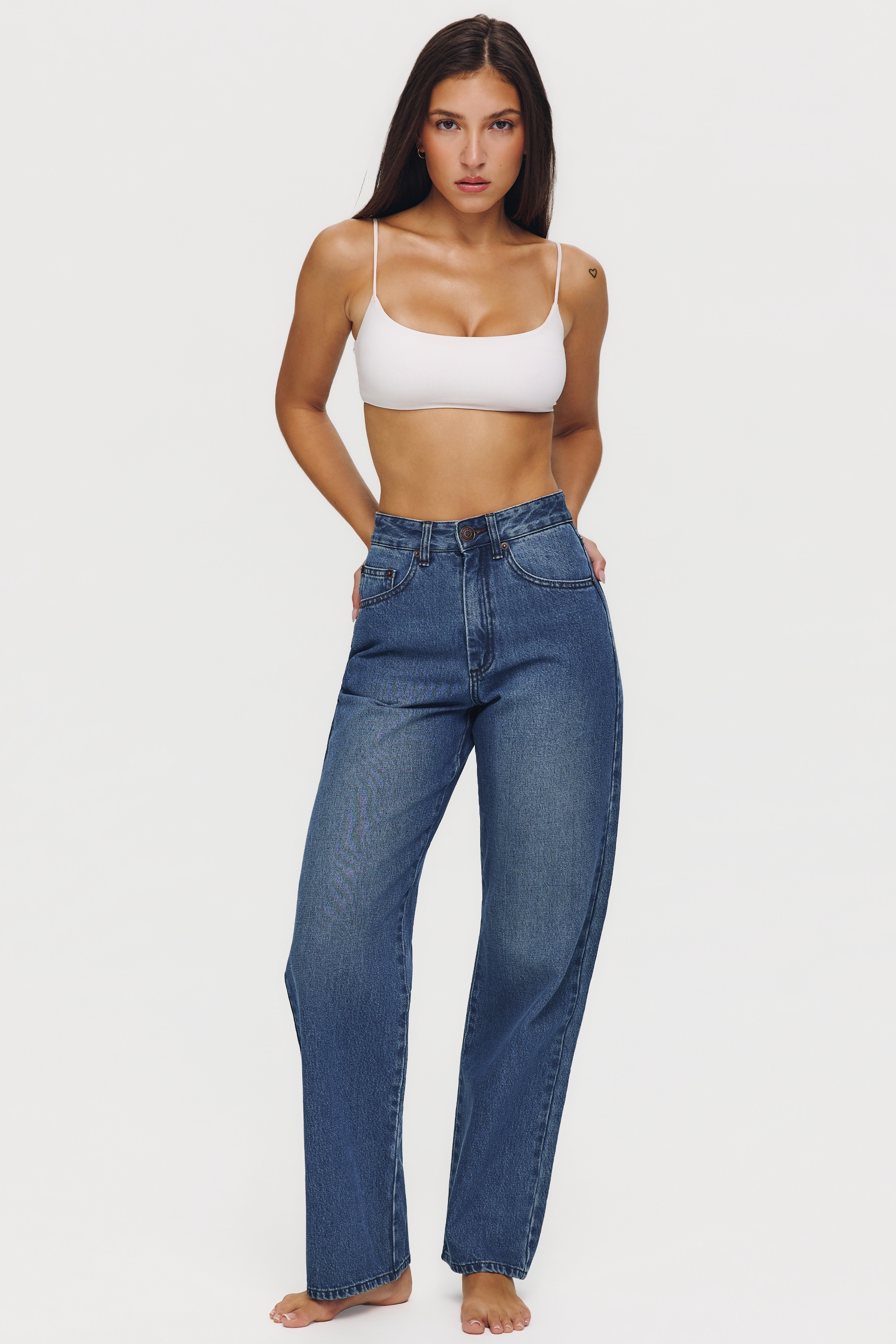 The Slim Boyfriend Medium Wash Straight-Leg Jeans