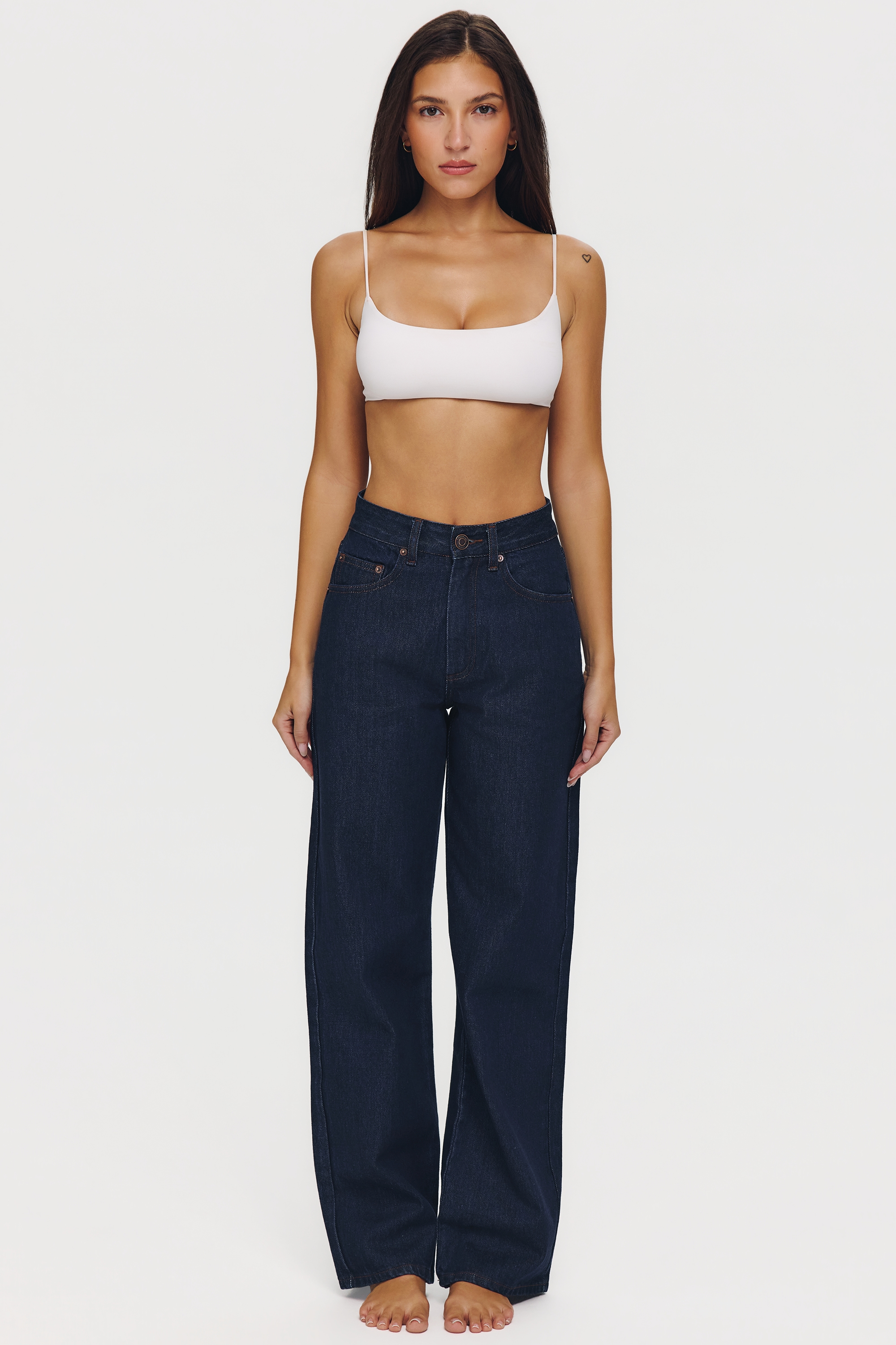 The Slim Boyfriend Dark Wash Straight-Leg Jeans