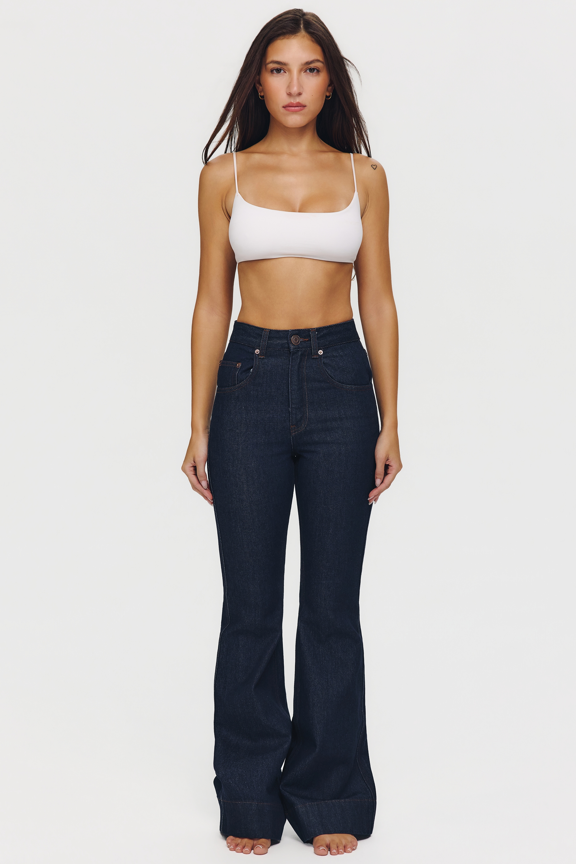 The Flare Dark Wash High-Rise Jeans