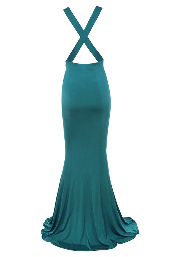 quince dresses green Sadie Maxi Dress Teal and Chartreuse Jasmine Eyelet Teal / XL main image 1
