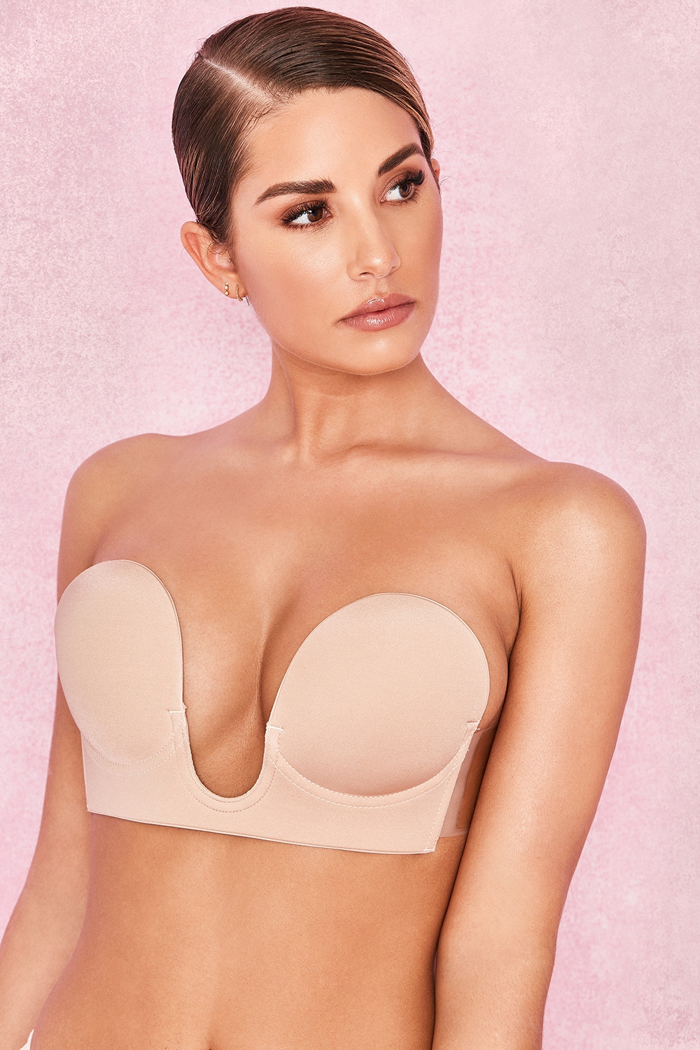 U Plunge Self Adhesive Bra - Beige,