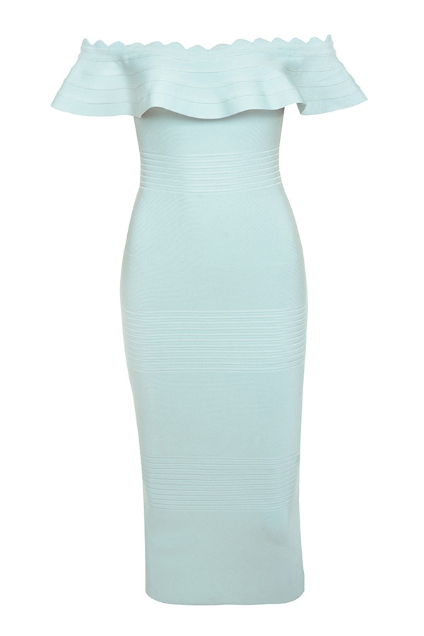 princess polly baby blue dress Girls Portia Bandage Dress Big Kids Aqua Dress Xl 16 main image 0
