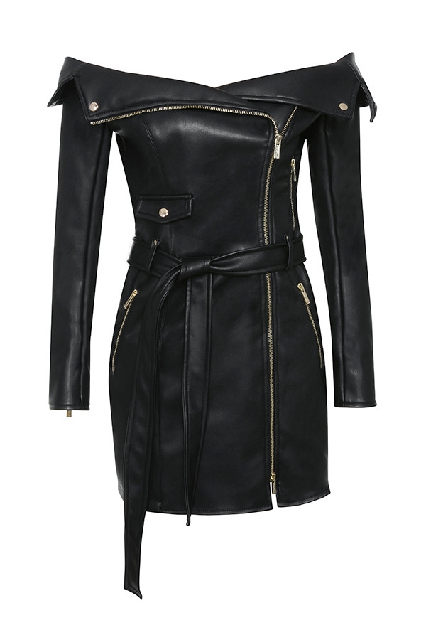 tall black leather dress boots London Sleek Leather Dress Boots for Slim Calves 9 / Brown Leather / Slim main image 1