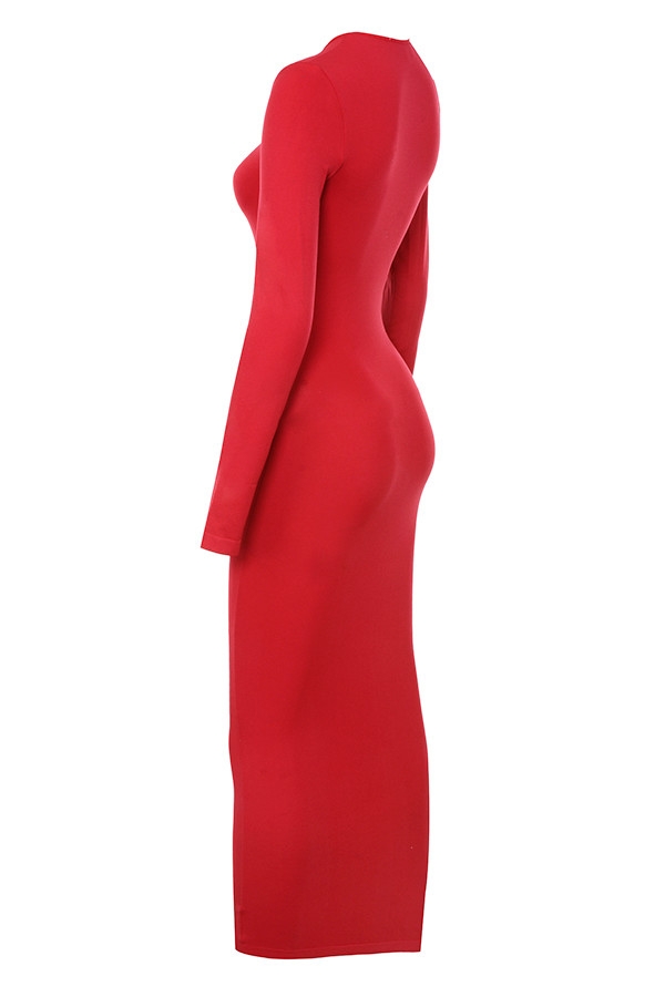 satin ruched dress Marilou Burgundy Ruched Satin Maxi Dress, XL / Red