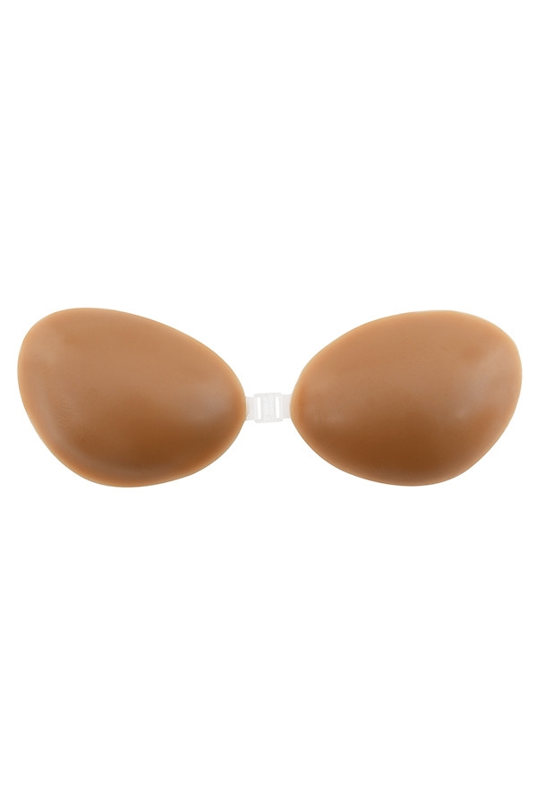 Silicon Front-Fastening Invisible Bra - Caramel,