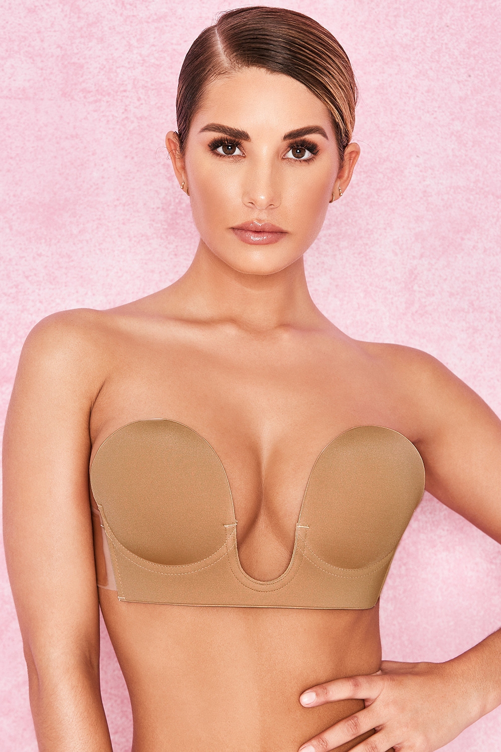 U Plunge Self Adhesive Bra - Caramel,