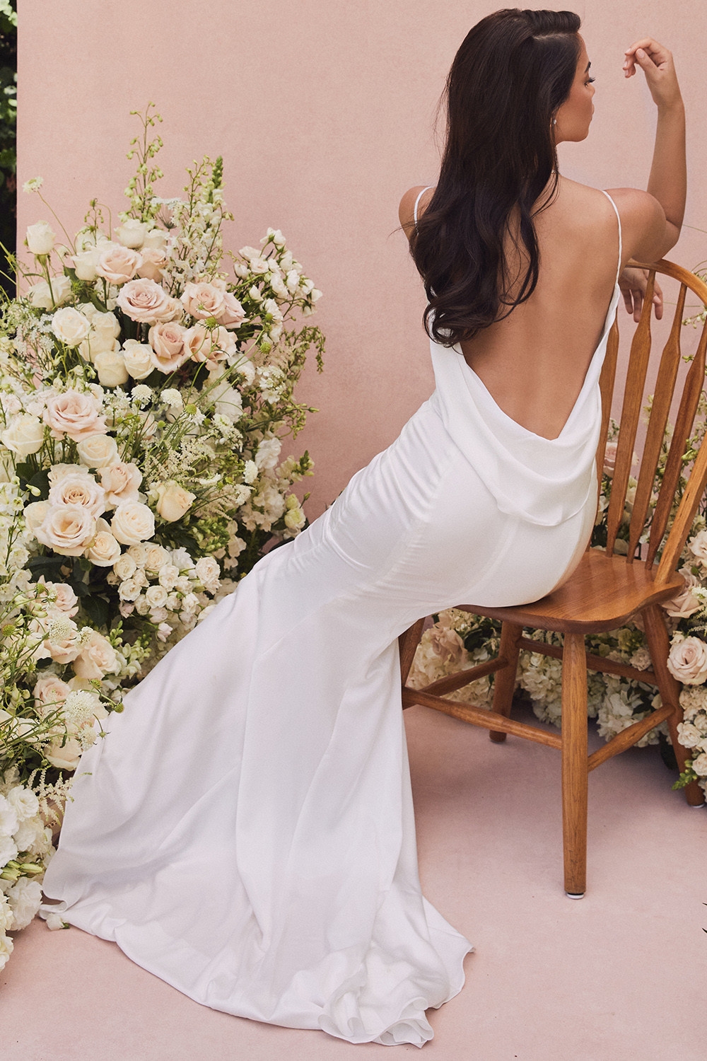 Aurelie, Ivory Draped Back Bridal Gown - Limited Edition