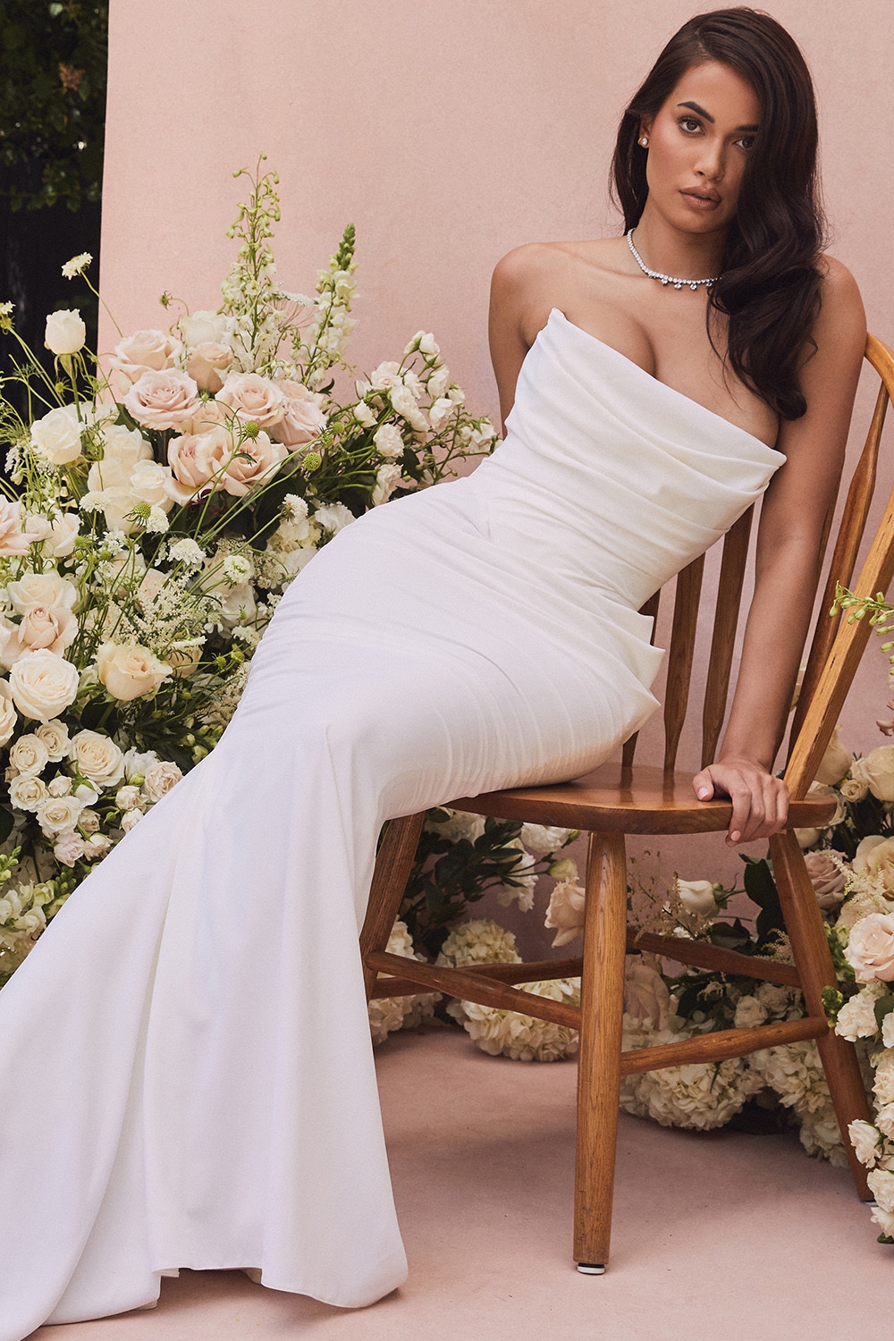 Esmee, Ivory Draped Strapless Bridal Gown - Limited Edition