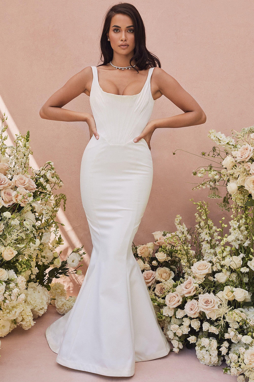 Estelle, Ivory Satin Mermaid Bridal Gown - Limited Edition