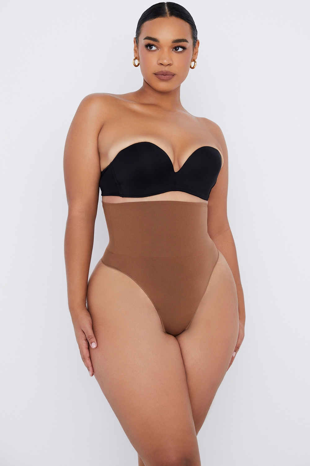 Sculpting High Waist Thong Mocha,