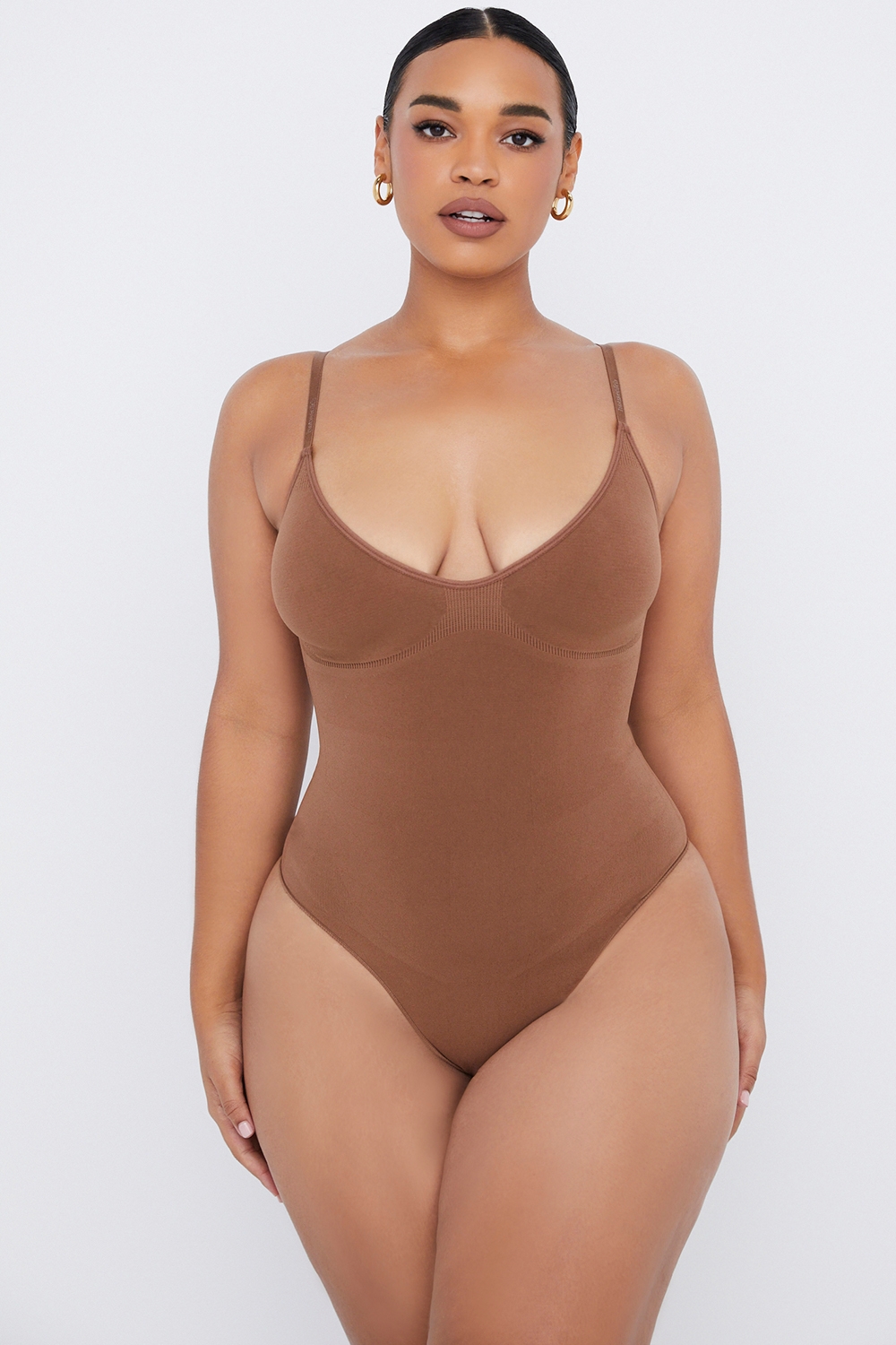 Sculpting Thong Bodysuit Mocha,