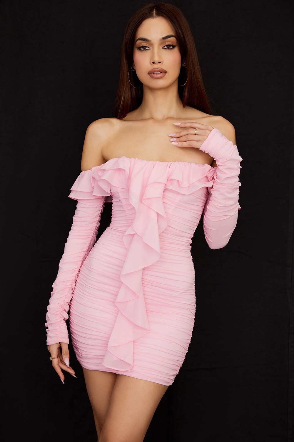 Eliza, Real Silk Fairy Pink Mini Dress - SALE