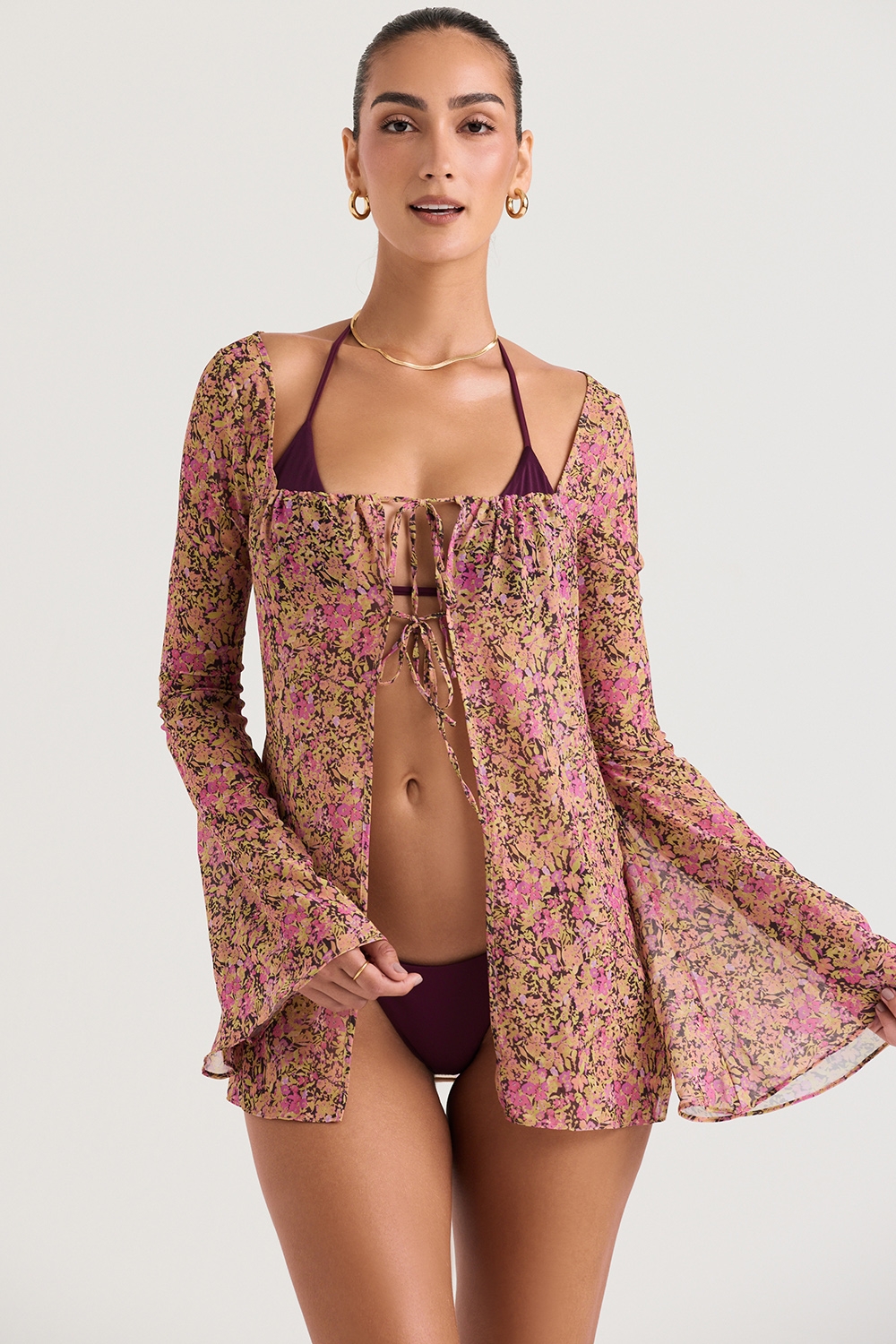 Provence, Olive Floral Cover Up