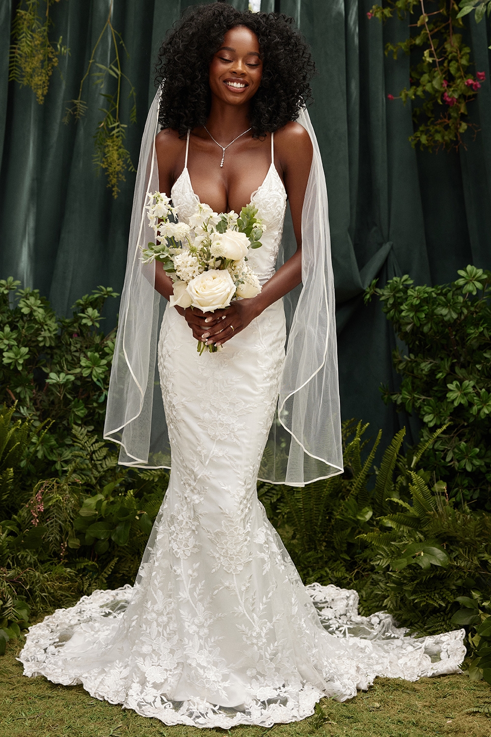 Simone, White Soft Tulle Veil