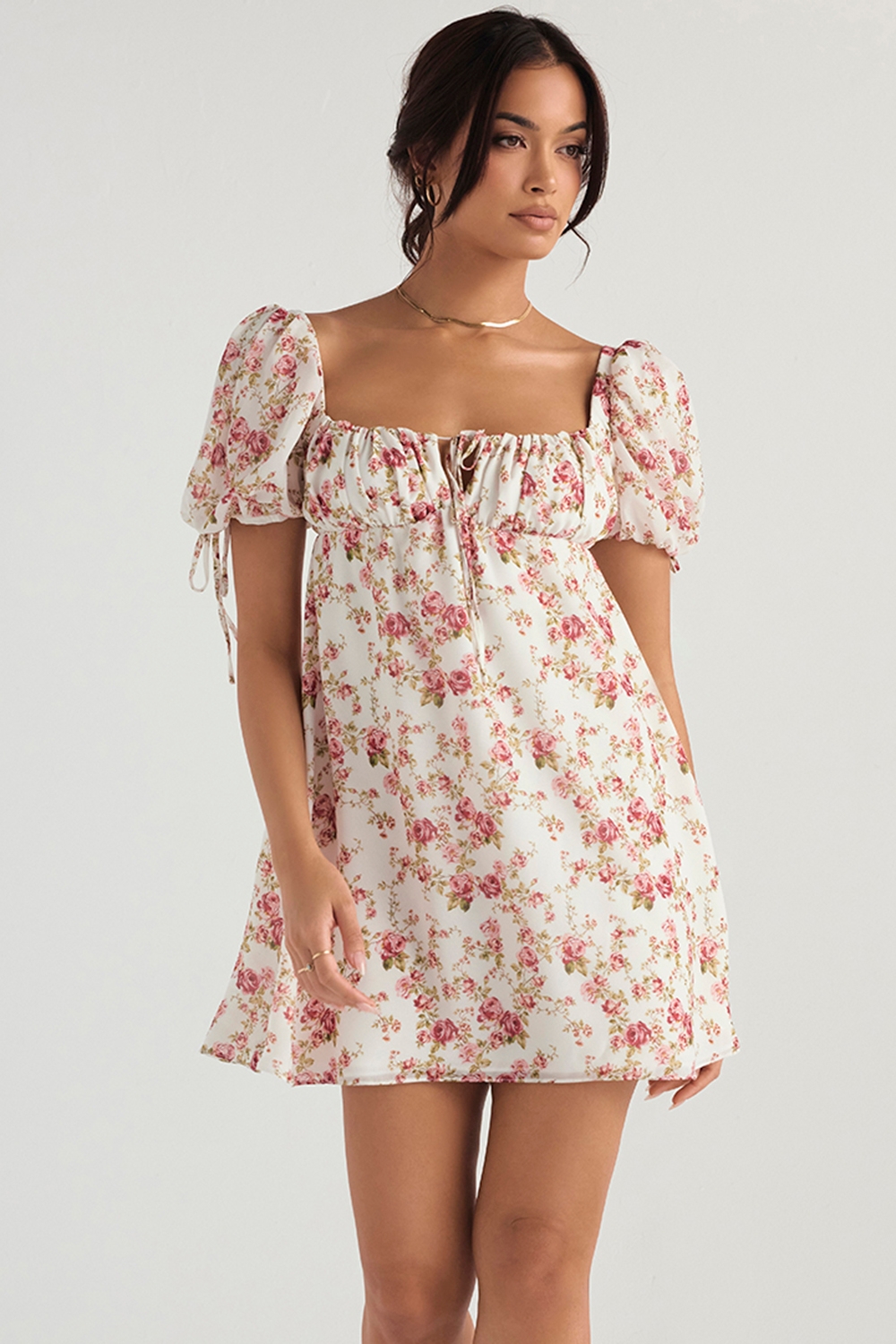 Princess, Rose Print Mini Dress