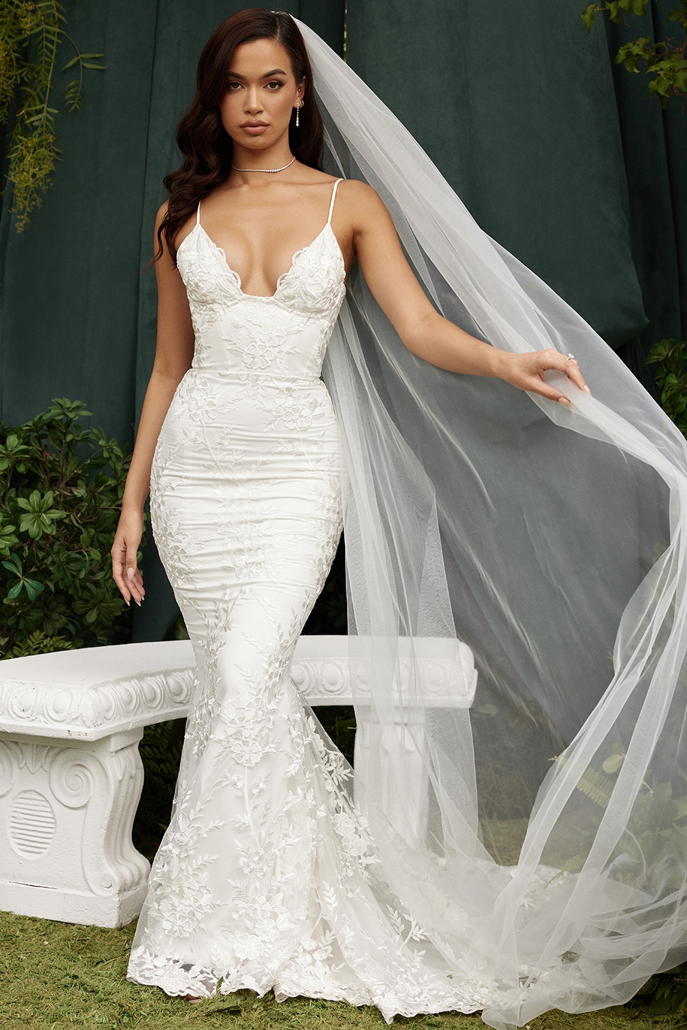 Solene, White Lace Bridal Gown