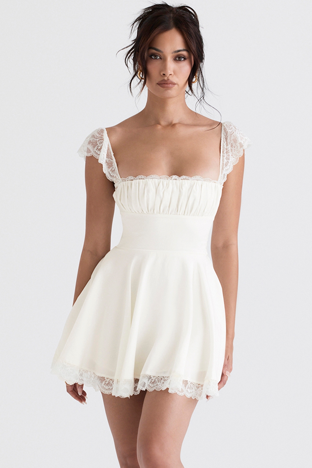 Kaia, Ivory A-Line Mini Dress