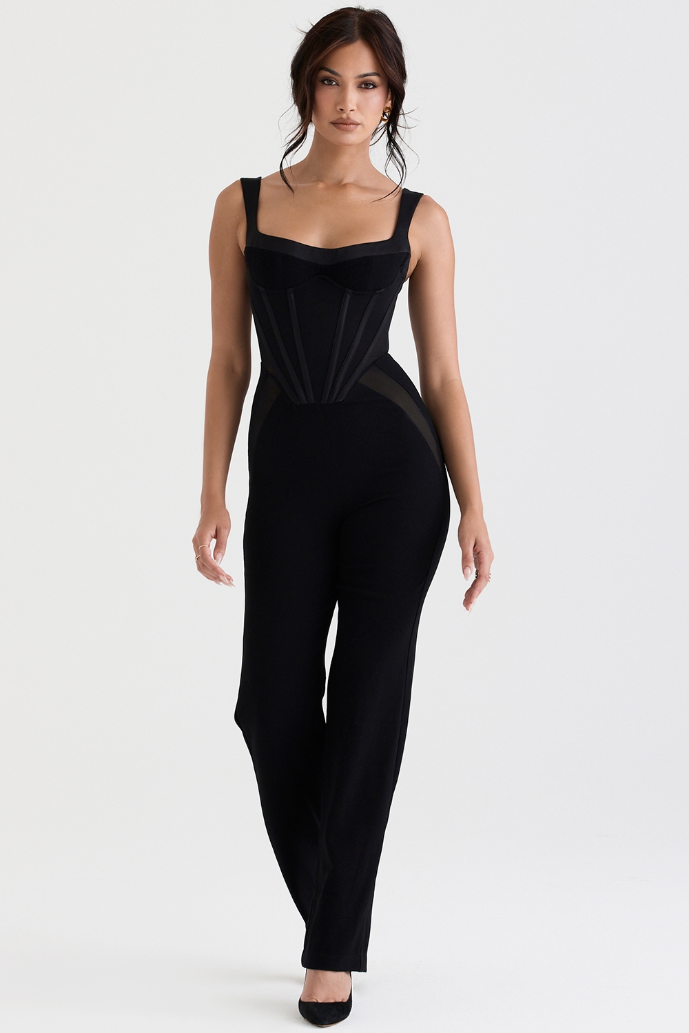 Mylene, Black Corset Jumpsuit