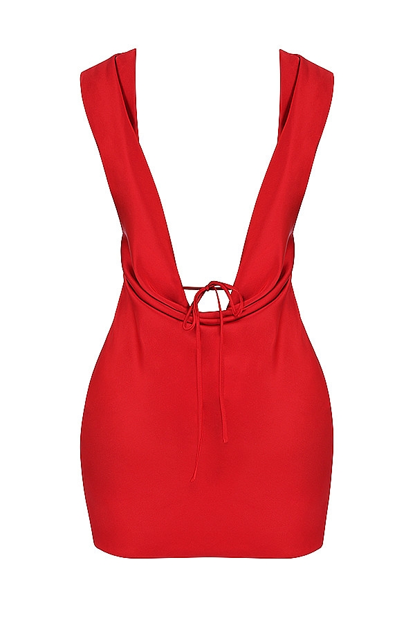 mistress rocks scarlet plunge neck mini dress House of CB