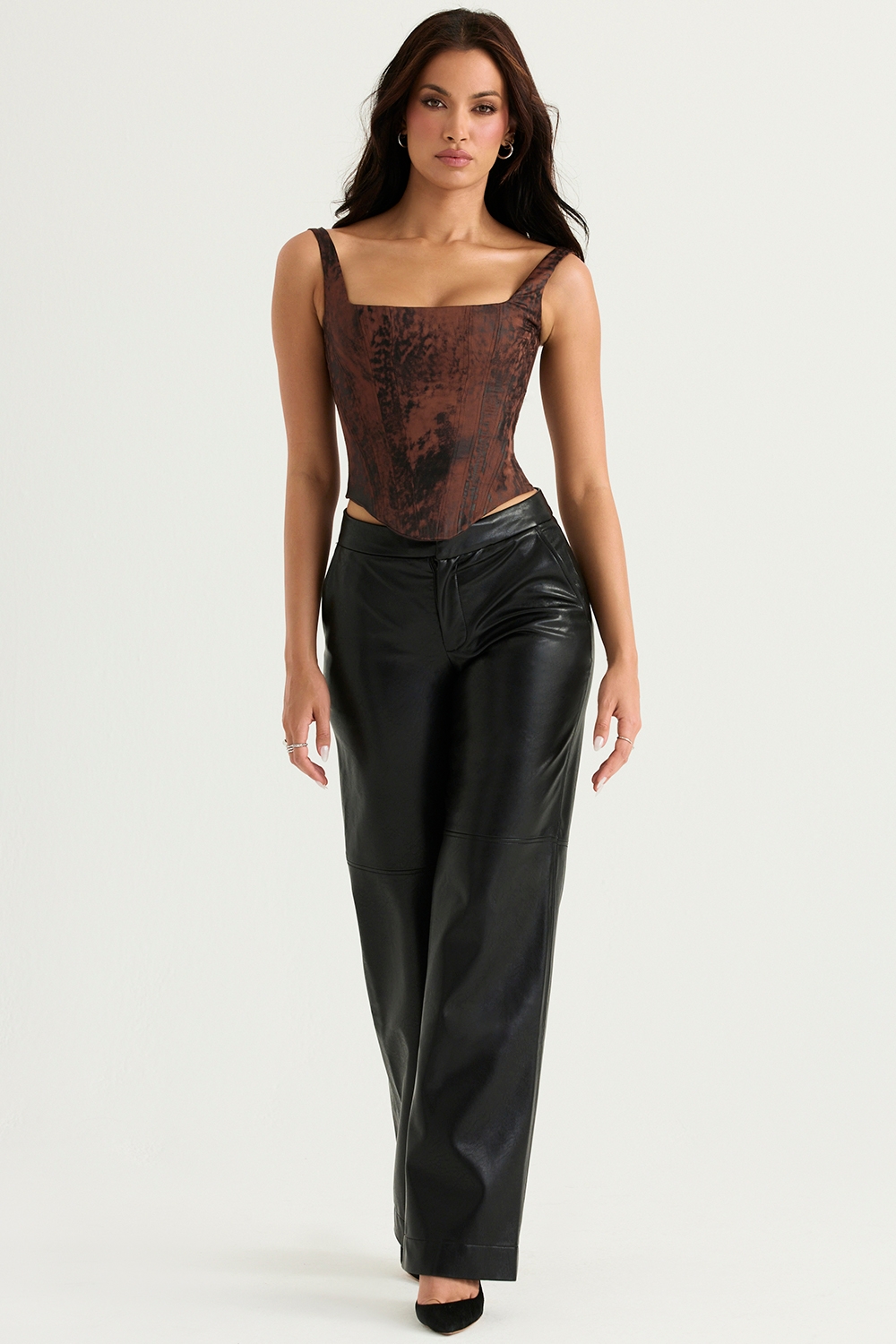 Omaira, Black Vegan Leather Trousers