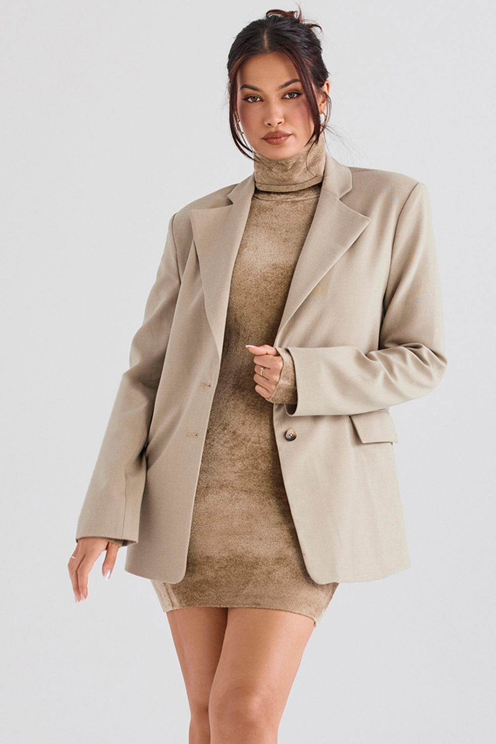 Aline, Mink Oversized Blazer - SALE