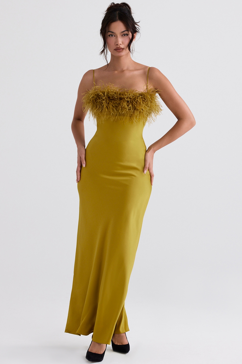 Renee, Chartreuse Maxi Dress