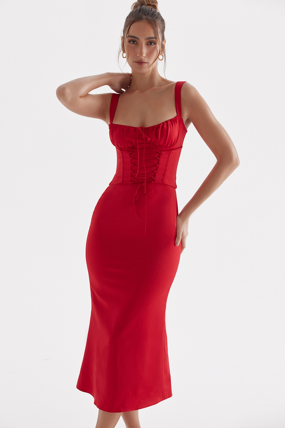 Valencia, Red Rose Corset Dress