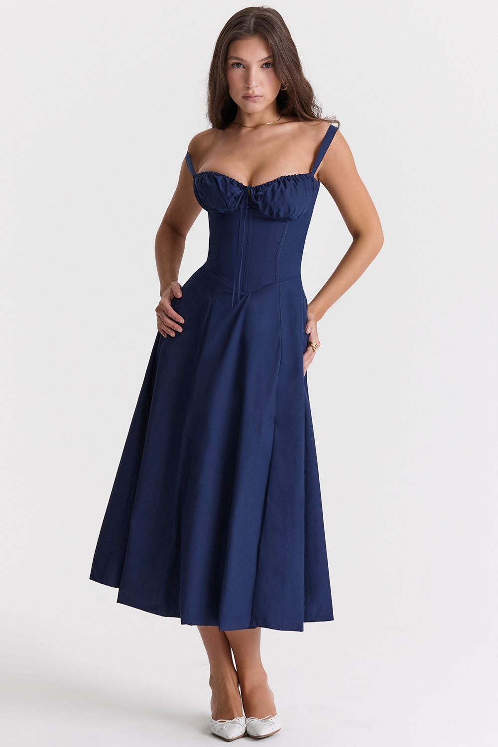 Carmen, French Navy Bustier Sundress