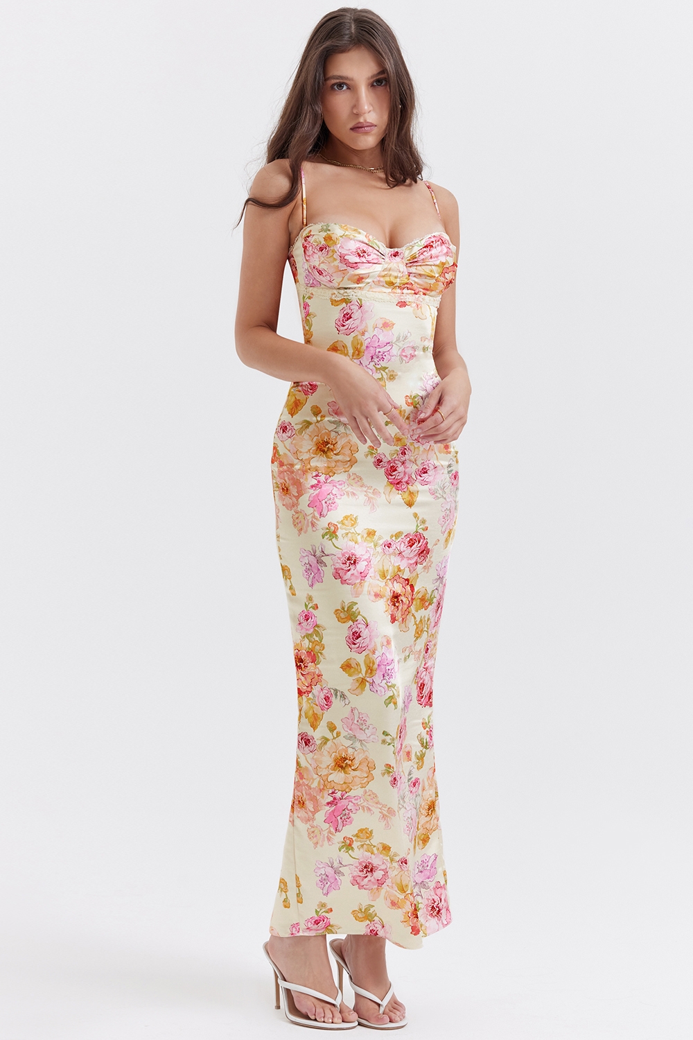 Josefina, Ivory Floral Maxi Dress