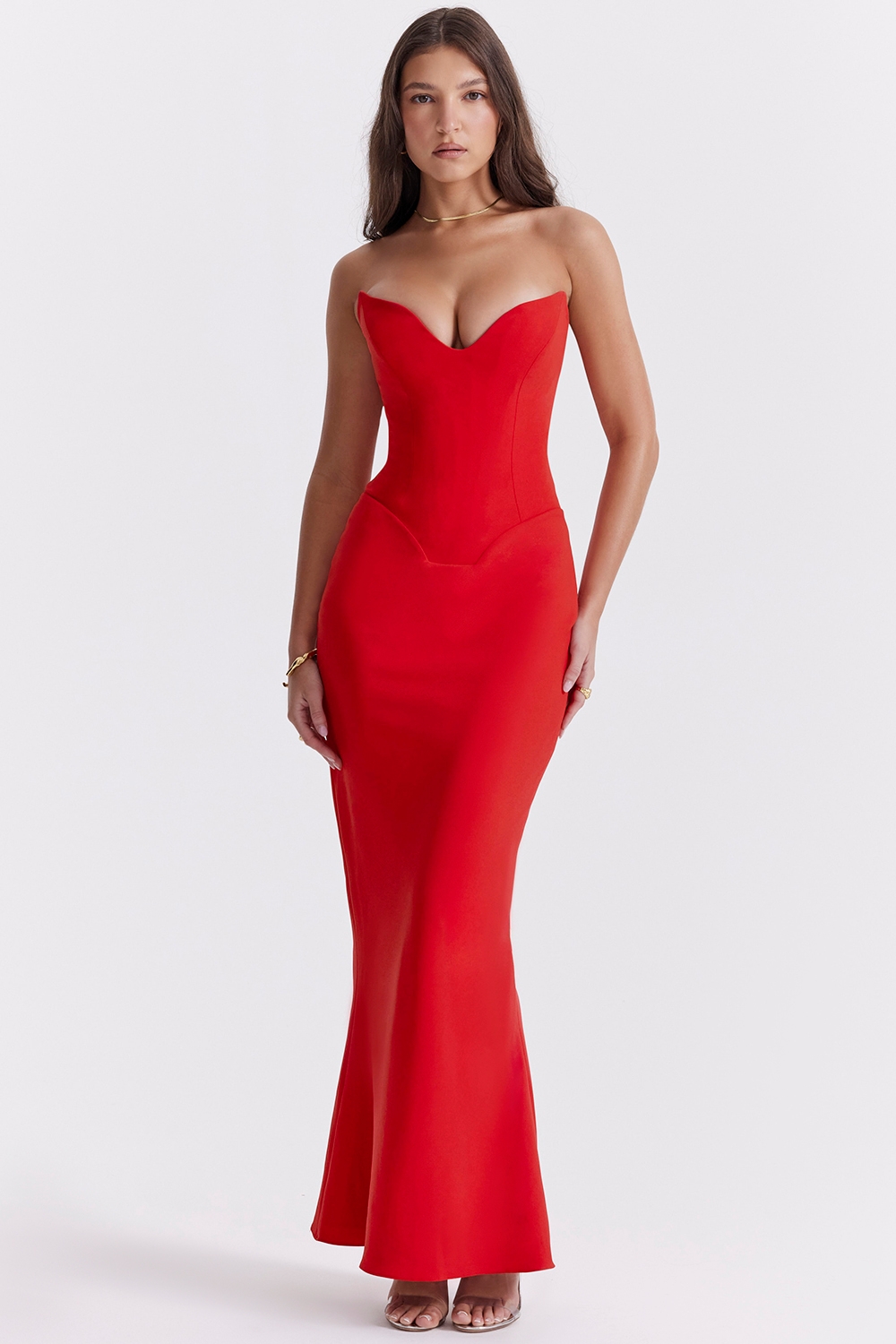 Tamara, Cherry Strapless Corset Dress