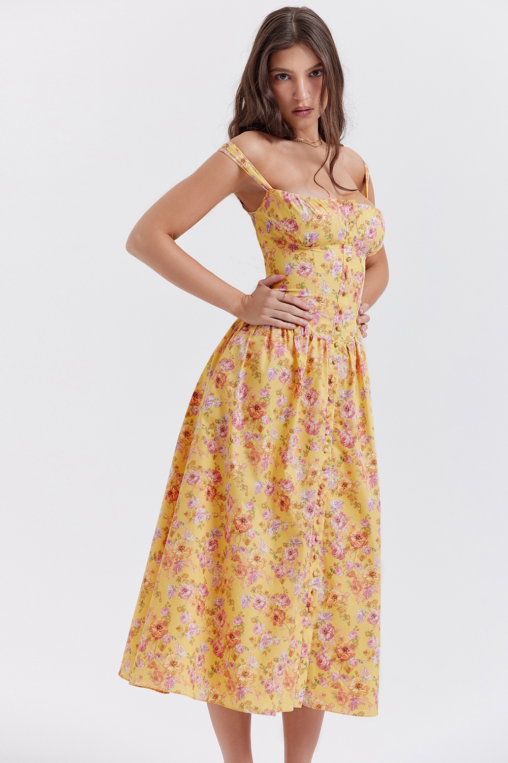 Tatiana, Butter Print Midi Sundress - SALE