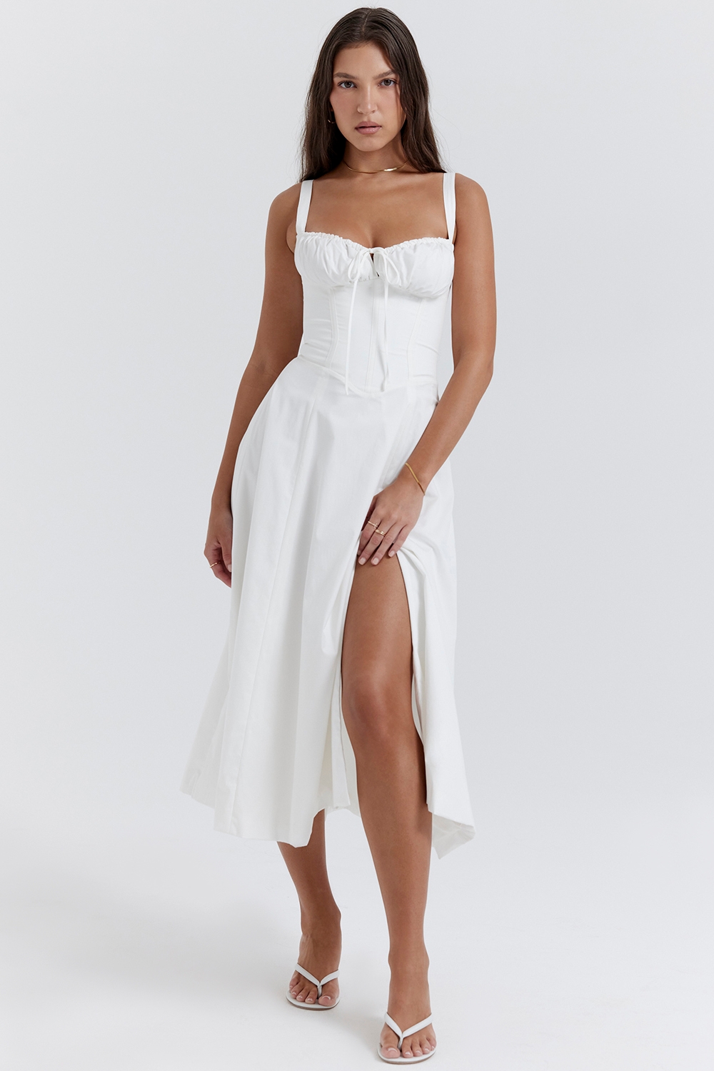 Carmen, White Bustier Sundress