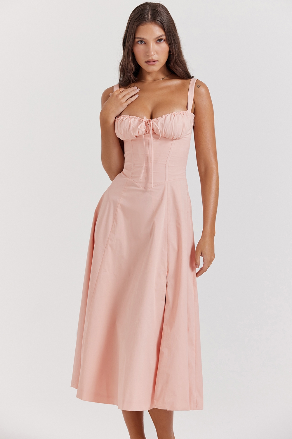 Carmen, Baby Pink Bustier Sundress