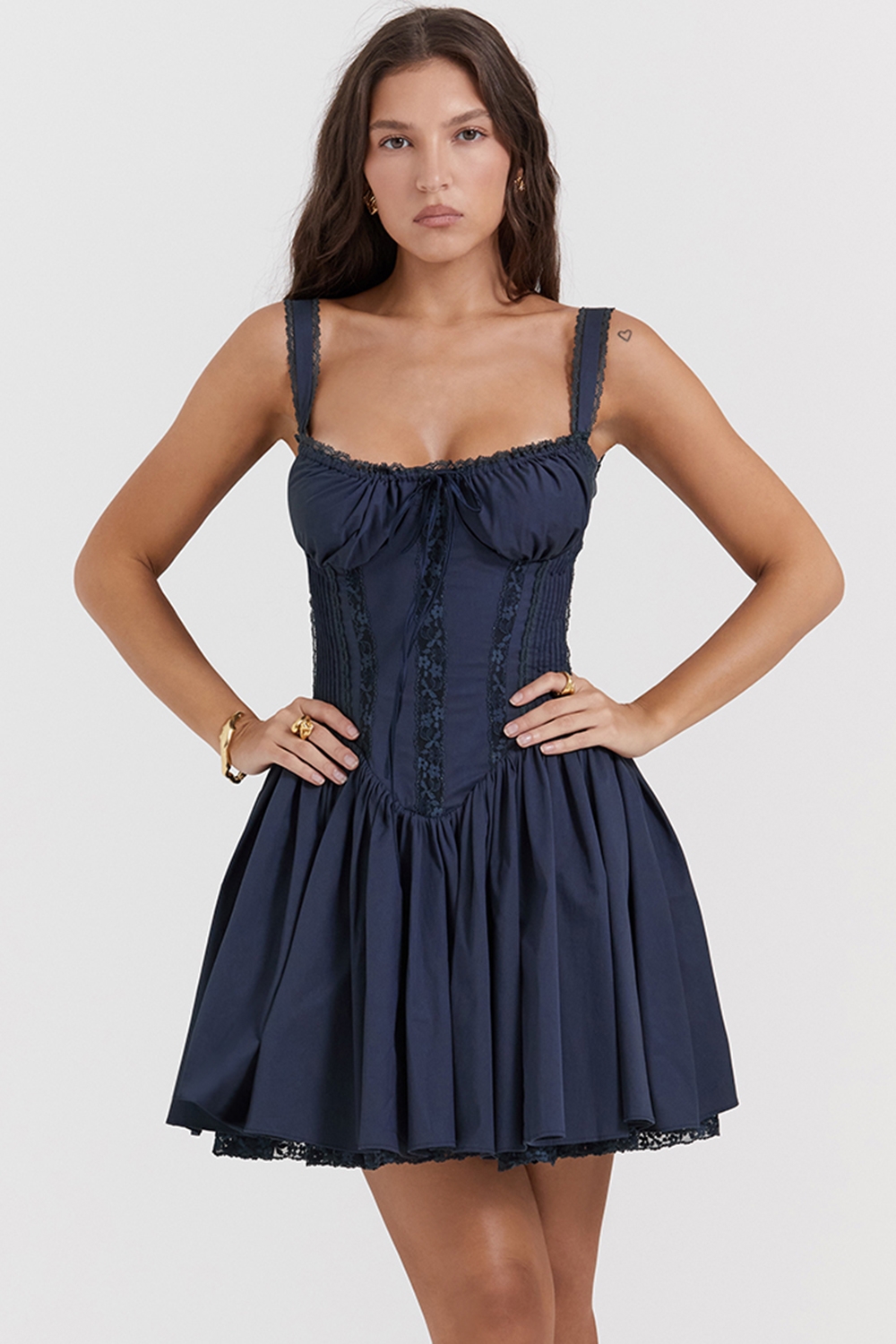 Pietra, French Navy Corset Mini Dress