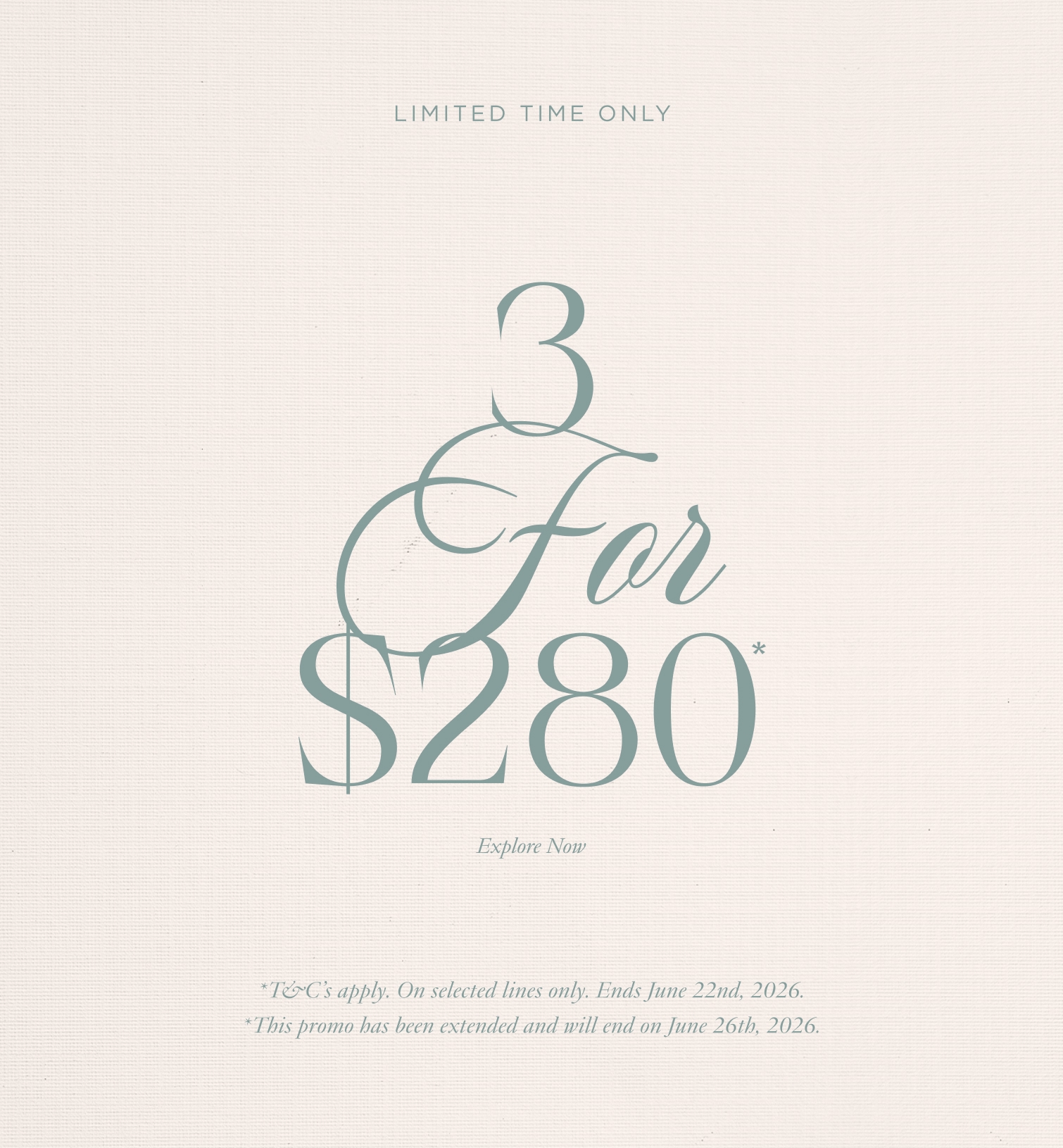 The Summer Sale now on. T&Cs apply, on selected lines only. Ends 22 June 2026.