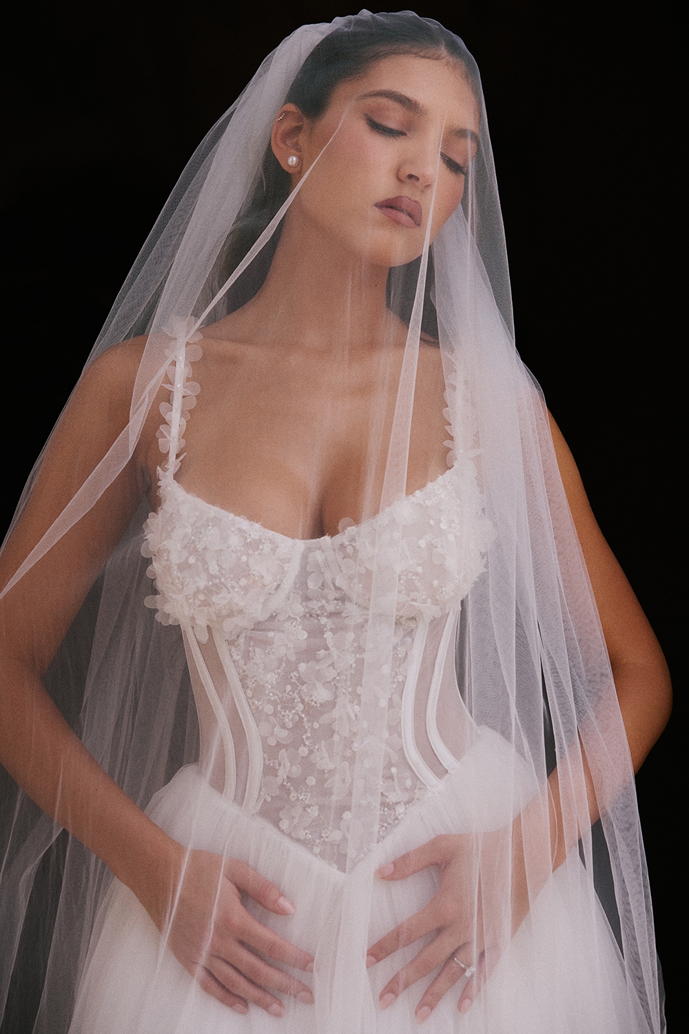 Leone White Ultra Long Soft Tulle Veil