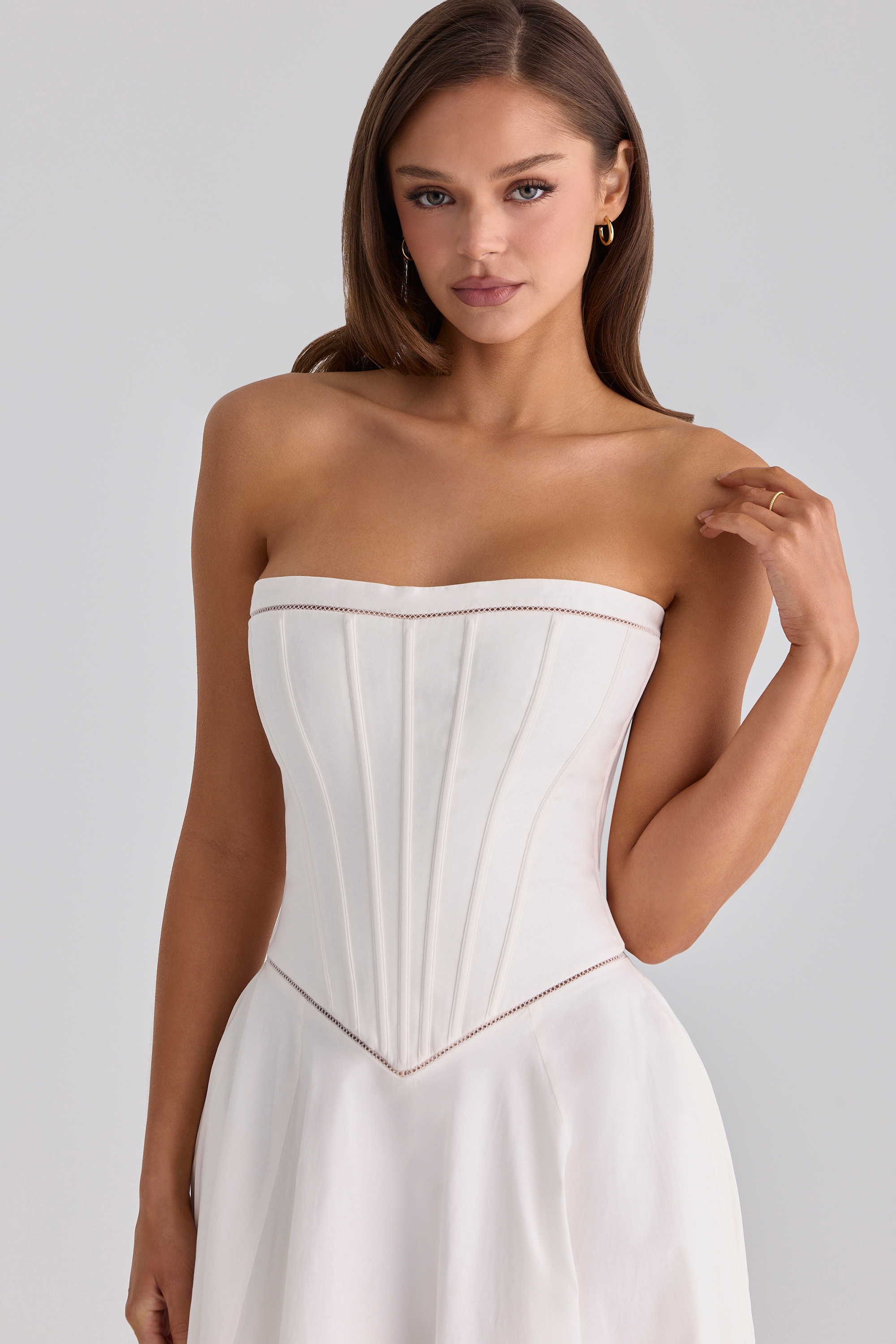 House of CB Gina Dress | White Strapless Maxi Gown House of CB Gina Dress | White Strapless Maxi Gown